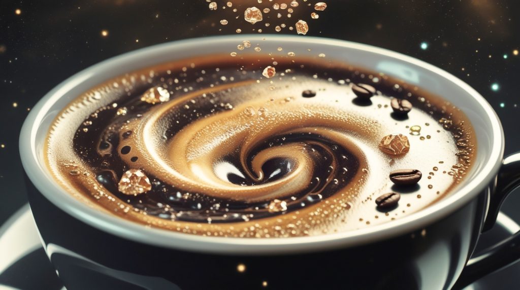 O ceasca de cafea cu zahar brun