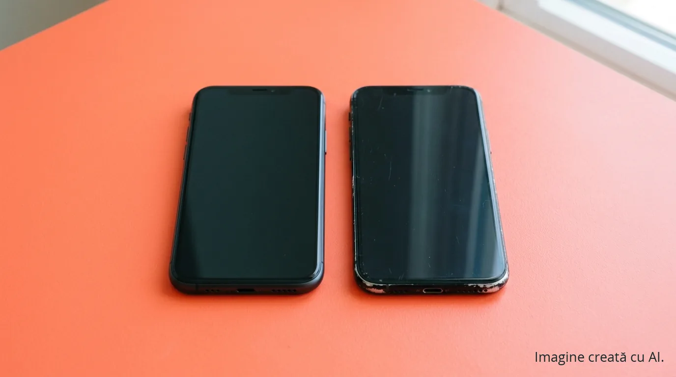 Telefon recondiționat: cum cumperi refurbished fără să iei țeapă — ghid în 6 verificări | UrbanVerse Două telefoane aproape identice, față în față, două generații